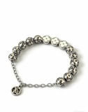 Louis Vuitton Couple Fashion Retro Punk Logo Bead Bracelet