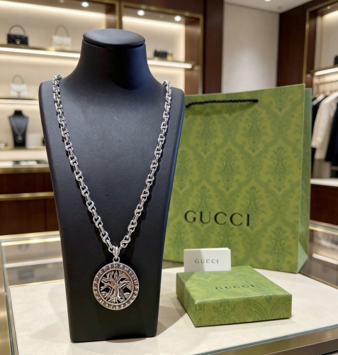 Gucci Couple High Street Retro Versatile GG Tree of Life Pendant Necklace 60 CM