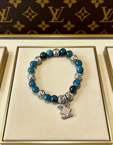 Louis Vuitton Fashion Retro Multi Element Agate Thai Silver Bracelet