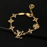 Louis Vuitton Fashion Versatile Diamond studded Letter Bracelet