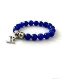 Louis Vuitton Fashion Retro Multi Element Agate Thai Silver Bracelet