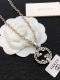 Gucci Fashion Versatile Retro Double G Interlocking Pendant Necklace