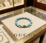 Gucci Couple Fashion Versatile Retro Multi Element Turquoise Bracelet
