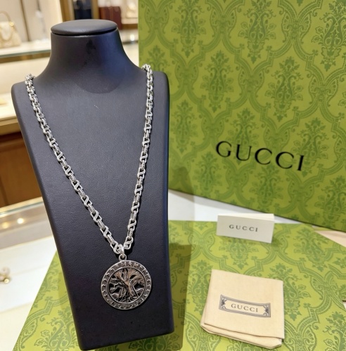 Gucci Couple High Street Retro Versatile GG Tree of Life Pendant Necklace 60 CM