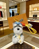 Louis Vuitton Couple Fashion Versatile Cute Schnauzer Pendant Keychain