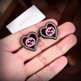 Gucci Fashion Versatile Diamond Studded Love GG Earrings