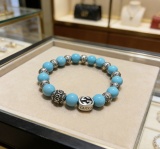 Gucci Couple Fashion Versatile Retro Multi Element Turquoise Bracelet