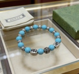Gucci Couple Fashion Versatile Retro Multi Element Turquoise Bracelet