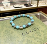 Gucci Couple Fashion Versatile Retro Multi Element Turquoise Bracelet