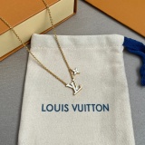 Louis Vuitton Couple Fashion Versatile Logo Pendant Bracelet Necklace