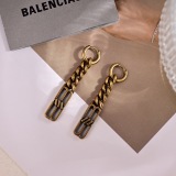 Balenciaga New Classic Retro Logo Letter Earrings