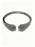 Cartier Classic Fashion Retro Diamond Set Leopard Head Bracelet