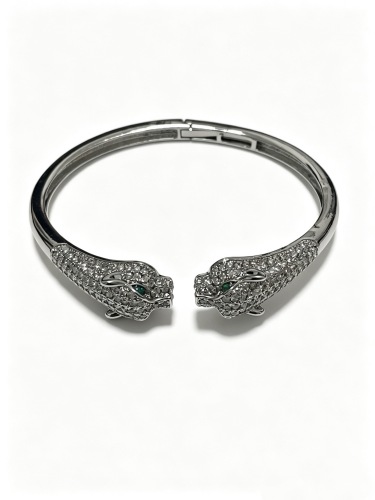 Cartier Classic Fashion Retro Diamond Set Leopard Head Bracelet