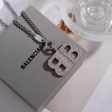 Balenciaga Classic Fashion BB Pendant Necklace