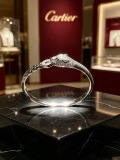 Cartier Classic Fashion Retro Diamond Set Leopard Head Bracelet