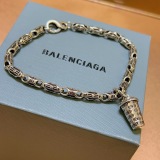 Balenciaga Couple Hip Hop Retro Versatile Full BB Pendant Bracelet