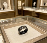 Bvlgari Fashion Versatile Diamond Pattern Ring