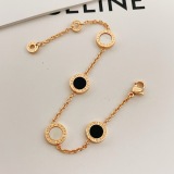 Bvlgari Fashion Versatile Rose Gold Black White Beimu Bracelet