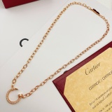Cartier Classic Fashion Versatile Rose Gold Diamond studded Nail Necklace