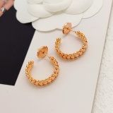 Cartier Classic Fashion Versatile Gold Rivet Earrings