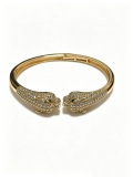 Cartier Classic Fashion Retro Diamond Set Leopard Head Bracelet