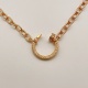 Cartier Classic Fashion Versatile Rose Gold Diamond studded Nail Necklace