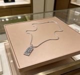 Balenciaga Couple Hip Hop Retro Versatile Snake Bone Chain BB Pendant Necklace