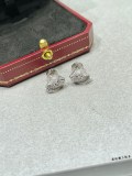 Cartier New Classic Fashion Versatile Diamond studded Leopard Head Earrings