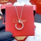 Cartier Classic Fashion Versatile Silver Diamond studded Nail Necklace