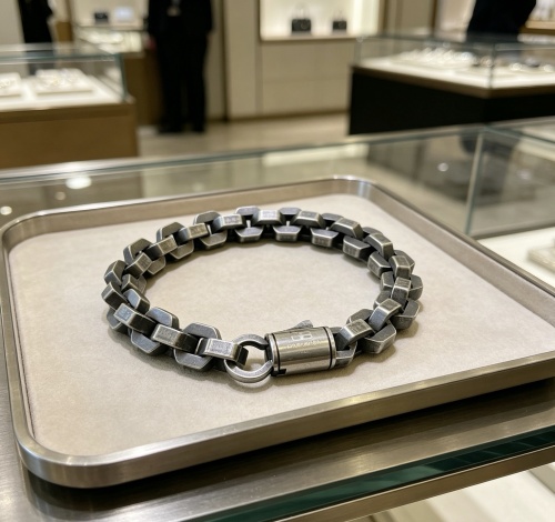 Balenciaga Men's Retro Versatile BB Lock Bracelet