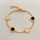 Bvlgari Fashion Versatile Rose Gold Black White Beimu Bracelet