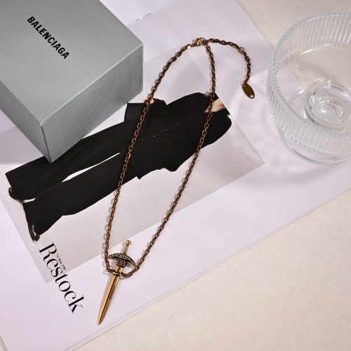 Balenciaga Couple Hip Hop Retro Versatile Sword Pendant Necklace