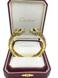 Cartier Classic Fashion Retro Diamond Set Leopard Head Bracelet