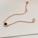 Bvlgari Fashion Versatile Rose Gold Black White Two Sided Ceramic Bracelet