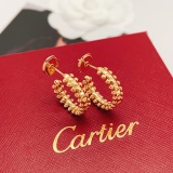 Cartier Classic Fashion Versatile Gold Rivet Earrings