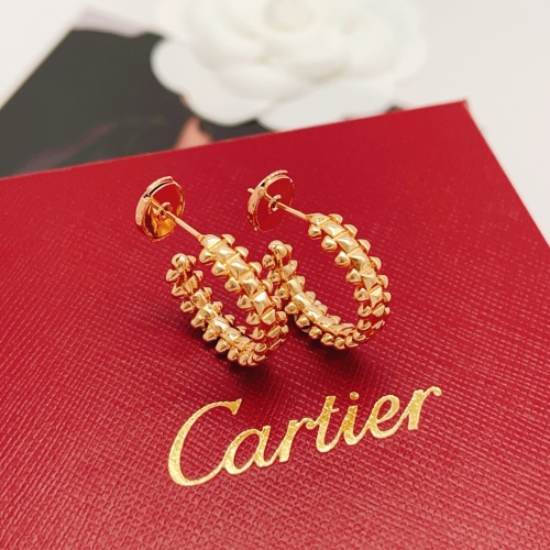 Cartier Classic Fashion Versatile Gold Rivet Earrings