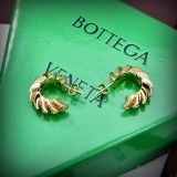 Bottega Veneta Fashion Versatile Diamond Set Wrinkle Earrings Simple Earrings
