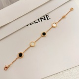 Bvlgari Fashion Versatile Rose Gold Black White Beimu Bracelet