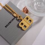 Balenciaga Classic Fashion BB Pendant Necklace