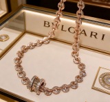 Bvlgari Couple Fashion Versatile Diamond Set Small Waist Necklace