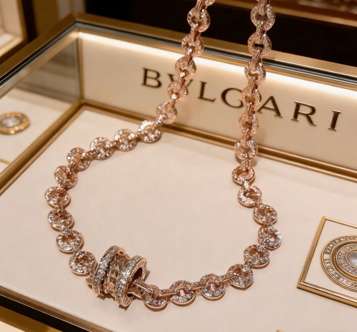 Bvlgari Couple Fashion Versatile Diamond Set Small Waist Necklace