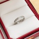 Cartier Classic Fashion Versatile Silver Diamond Starry Sky Ring