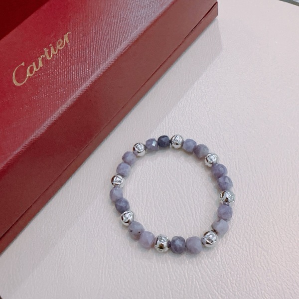 Cartier Couple Classic Fashion Versatile Leopard Agate Bracelet