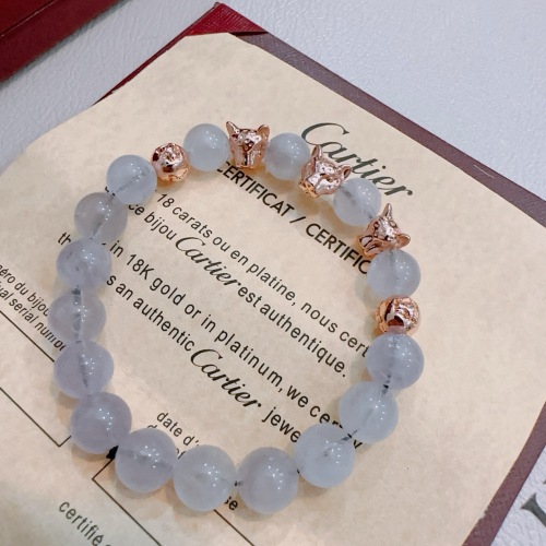 Cartier Couple Classic Fashion Versatile Leopard Agate Bracelet