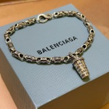 Balenciaga Couple Hip Hop Retro Versatile Full BB Pendant Bracelet