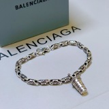 Balenciaga Couple Hip Hop Retro Versatile Full BB Pendant Bracelet