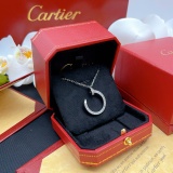 Cartier Classic Fashion Versatile Silver Diamond studded Nail Necklace