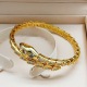 Bvlgari Fashion Versatile Gold Full Diamond Spirit Snake Bracelet