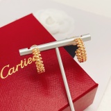 Cartier Classic Fashion Versatile Gold Rivet Earrings