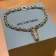 Balenciaga Couple Hip Hop Retro Versatile Full BB Pendant Bracelet